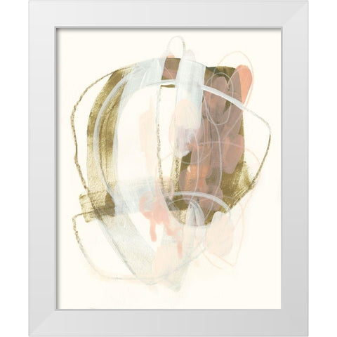 Hyacinth Gesture III White Modern Wood Framed Art Print by Vess, June Erica
