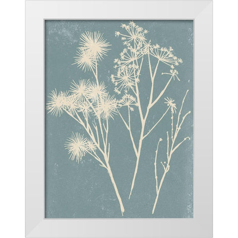 Small Spray I White Modern Wood Framed Art Print by Wang, Melissa