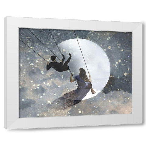 Celestial Love II White Modern Wood Framed Art Print by Borges, Victoria