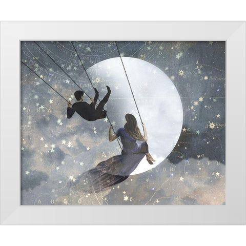 Celestial Love II White Modern Wood Framed Art Print by Borges, Victoria