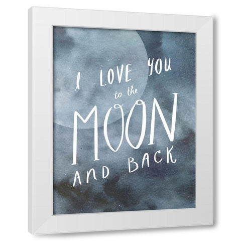 Celestial Love III White Modern Wood Framed Art Print by Borges, Victoria