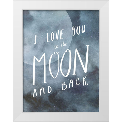 Celestial Love III White Modern Wood Framed Art Print by Borges, Victoria