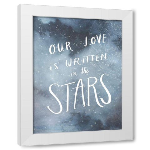 Celestial Love IV White Modern Wood Framed Art Print by Borges, Victoria
