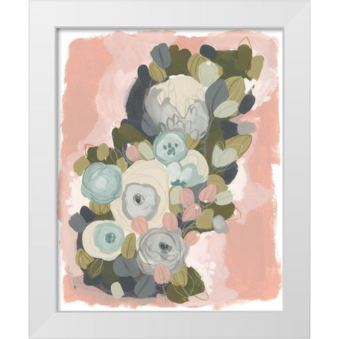 Blossom Cascade II White Modern Wood Framed Art Print by Vess, June Erica