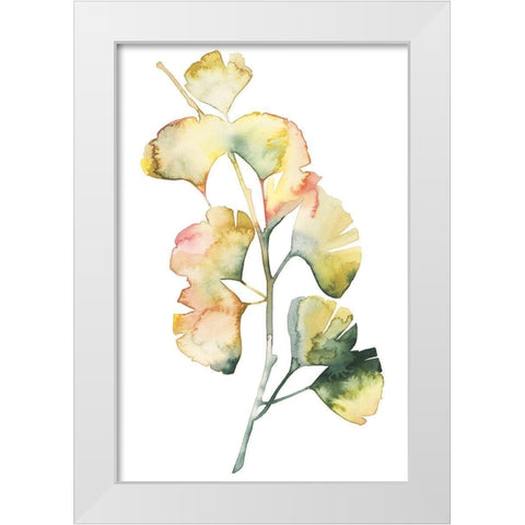 Maidenhair Branch I White Modern Wood Framed Art Print by Popp, Grace