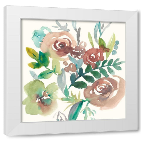 Rosealeah I White Modern Wood Framed Art Print by Zarris, Chariklia