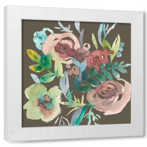 Rosealeah III White Modern Wood Framed Art Print by Zarris, Chariklia