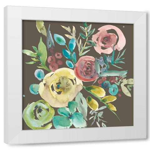 Rosealeah IV White Modern Wood Framed Art Print by Zarris, Chariklia