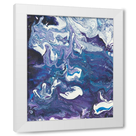 Meandering Mulberry I White Modern Wood Framed Art Print by Moore, Regina