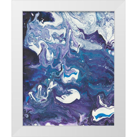 Meandering Mulberry I White Modern Wood Framed Art Print by Moore, Regina