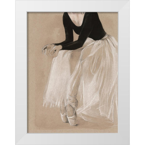 Ballet Study I White Modern Wood Framed Art Print by Parker, Jennifer Paxton