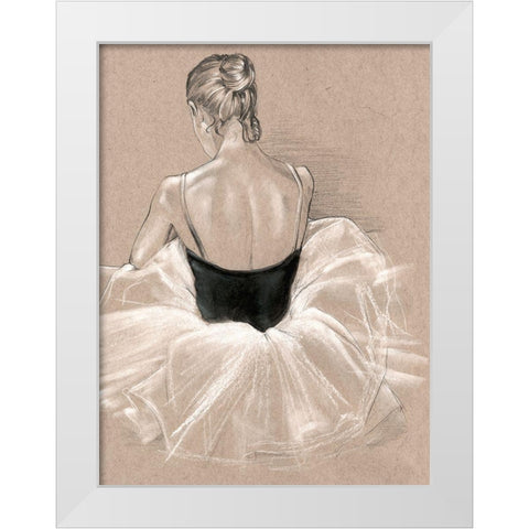 Ballet Study II White Modern Wood Framed Art Print by Parker, Jennifer Paxton