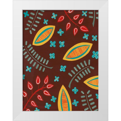 Stylized Motif I White Modern Wood Framed Art Print by Moore, Regina