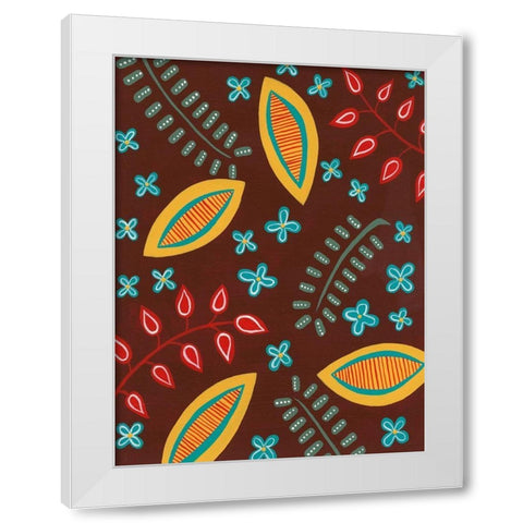 Stylized Motif II White Modern Wood Framed Art Print by Moore, Regina
