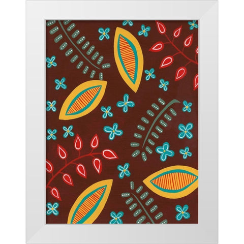 Stylized Motif II White Modern Wood Framed Art Print by Moore, Regina