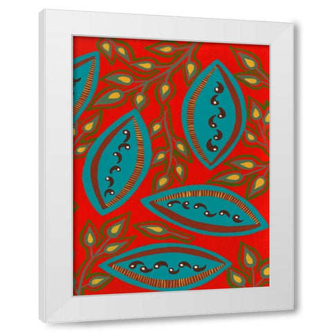 Stylized Motif IV White Modern Wood Framed Art Print by Moore, Regina