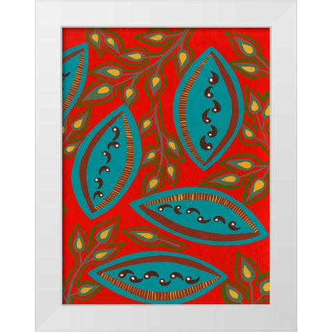 Stylized Motif IV White Modern Wood Framed Art Print by Moore, Regina