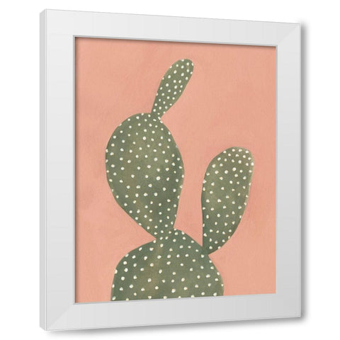 Coral Cacti I White Modern Wood Framed Art Print by Scarvey, Emma