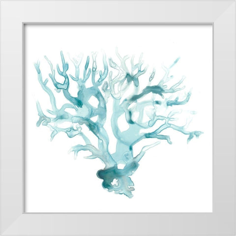 Ocean Cameo I White Modern Wood Framed Art Print by Vess, June Erica