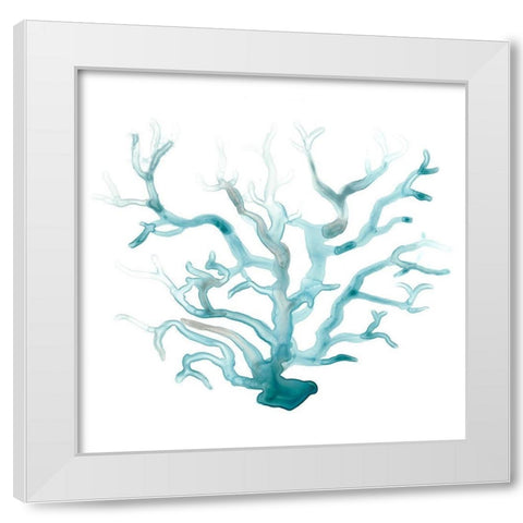 Ocean Cameo III White Modern Wood Framed Art Print by Vess, June Erica