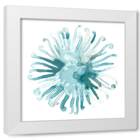 Ocean Cameo IV White Modern Wood Framed Art Print by Vess, June Erica