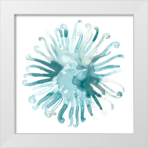Ocean Cameo IV White Modern Wood Framed Art Print by Vess, June Erica