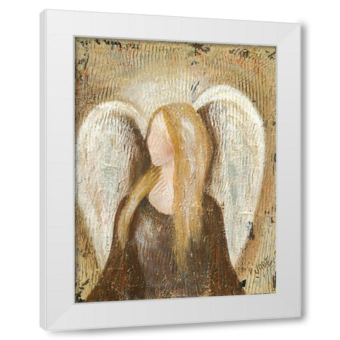 Angel White Modern Wood Framed Art Print by Reynolds, Jade