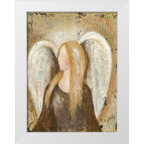 Angel White Modern Wood Framed Art Print by Reynolds, Jade