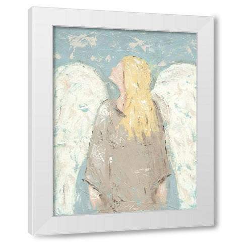 Angel Waiting White Modern Wood Framed Art Print by Reynolds, Jade
