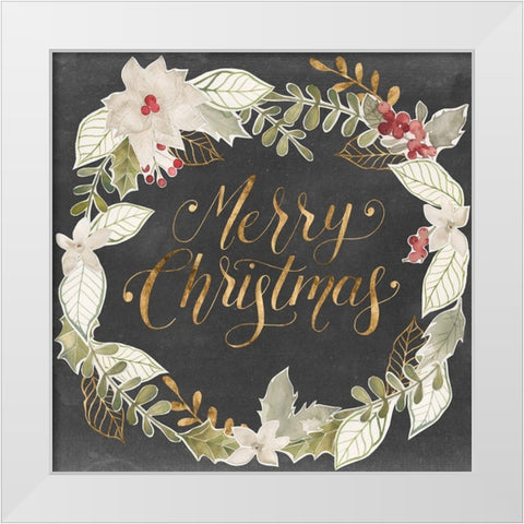 Gilded Christmas I White Modern Wood Framed Art Print by Popp, Grace