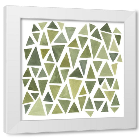 Celadon Geometry I White Modern Wood Framed Art Print by Scarvey, Emma
