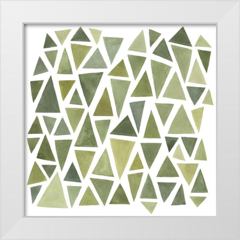 Celadon Geometry I White Modern Wood Framed Art Print by Scarvey, Emma