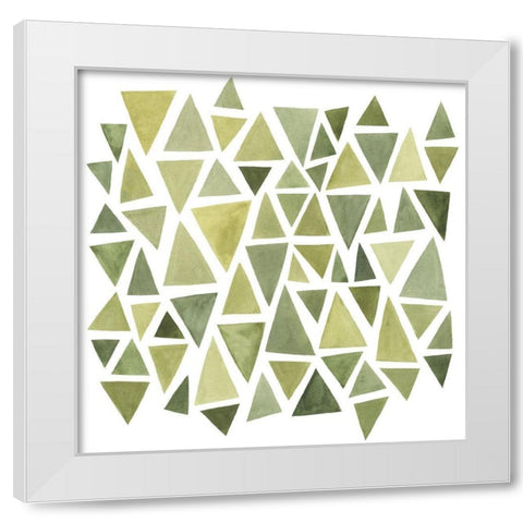 Celadon Geometry II White Modern Wood Framed Art Print by Scarvey, Emma