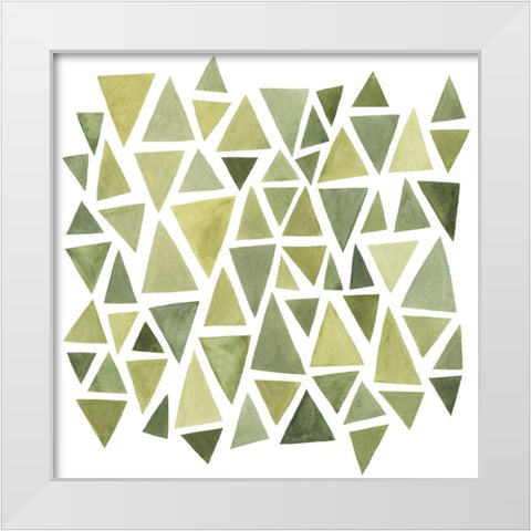 Celadon Geometry II White Modern Wood Framed Art Print by Scarvey, Emma