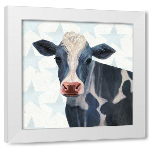 Patriotic Farm I White Modern Wood Framed Art Print by Borges, Victoria