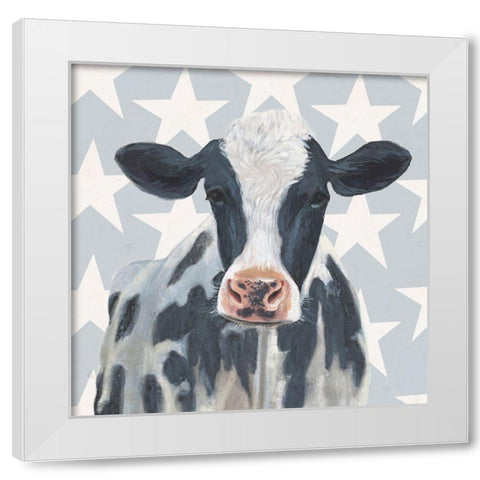Patriotic Farm II White Modern Wood Framed Art Print by Borges, Victoria