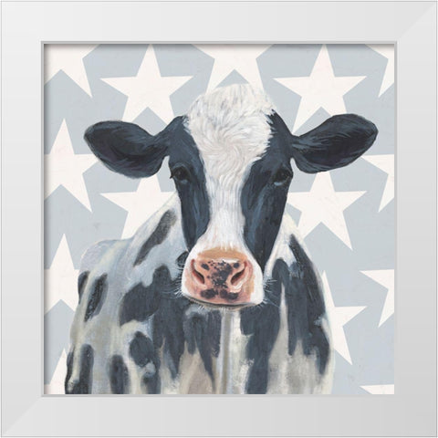 Patriotic Farm II White Modern Wood Framed Art Print by Borges, Victoria