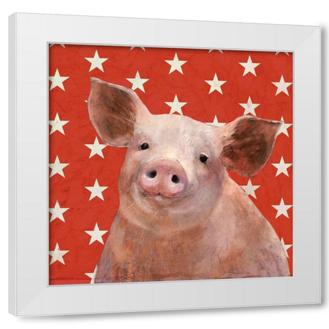 Patriotic Farm III White Modern Wood Framed Art Print by Borges, Victoria