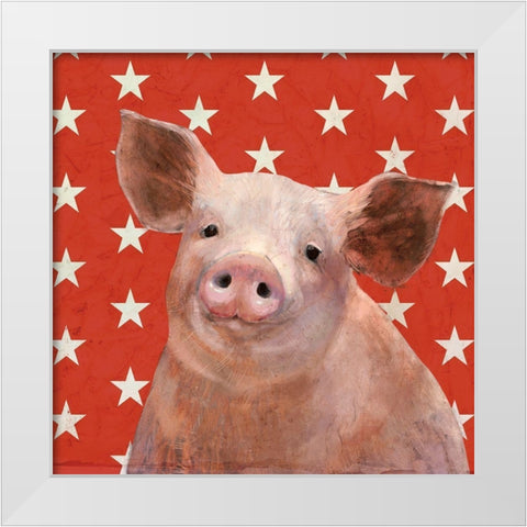 Patriotic Farm III White Modern Wood Framed Art Print by Borges, Victoria