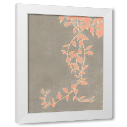 Coral Pothos II White Modern Wood Framed Art Print by Popp, Grace
