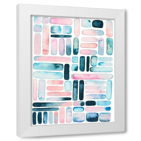 Prisma Puzzle I White Modern Wood Framed Art Print by Popp, Grace