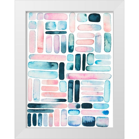Prisma Puzzle I White Modern Wood Framed Art Print by Popp, Grace