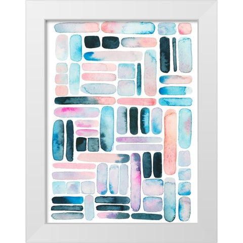 Prisma Puzzle II White Modern Wood Framed Art Print by Popp, Grace
