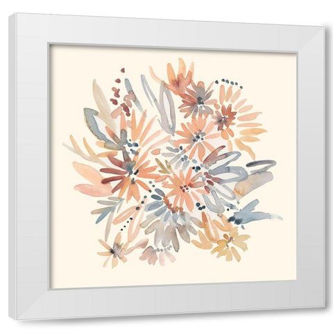 Wallflowers I White Modern Wood Framed Art Print by Zarris, Chariklia