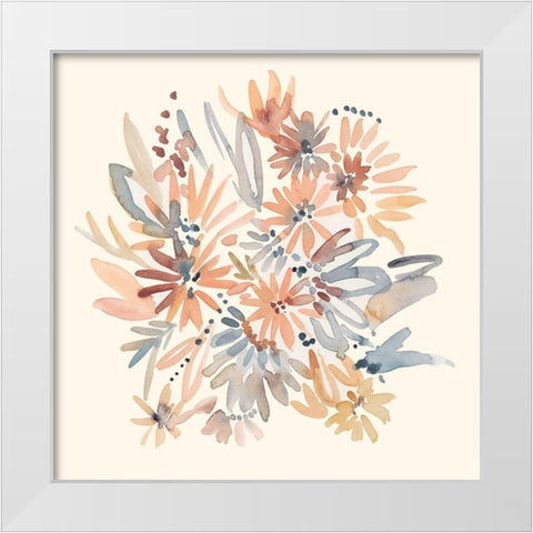 Wallflowers I White Modern Wood Framed Art Print by Zarris, Chariklia