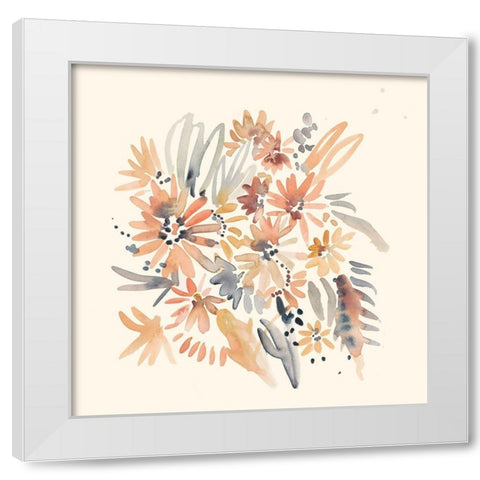 Wallflowers II White Modern Wood Framed Art Print by Zarris, Chariklia