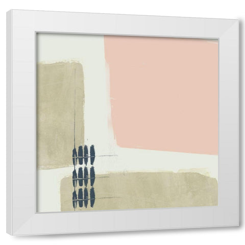 Monotype Abstraction I White Modern Wood Framed Art Print by Goldberger, Jennifer