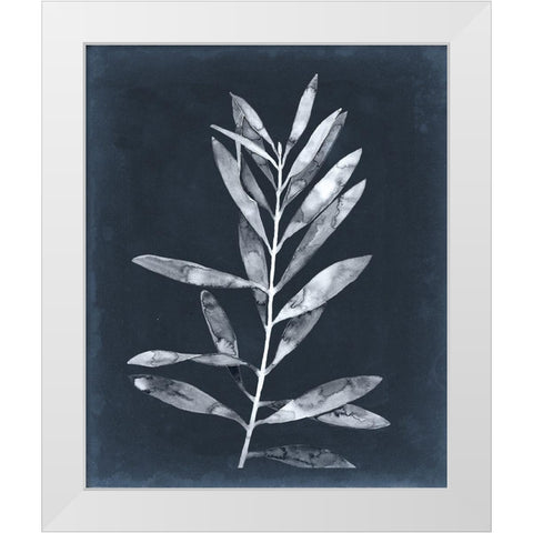 Midnight Leaves I White Modern Wood Framed Art Print by Meagher, Megan