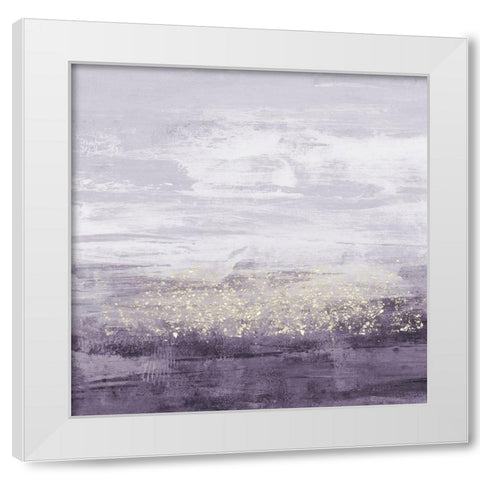Amethyst Glitter II White Modern Wood Framed Art Print by Goldberger, Jennifer