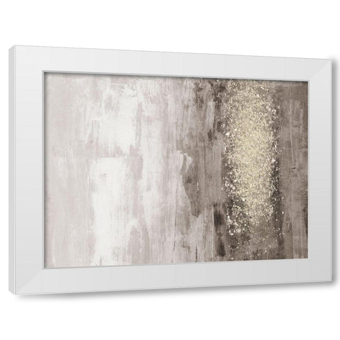 Glitter Rain I White Modern Wood Framed Art Print by Goldberger, Jennifer